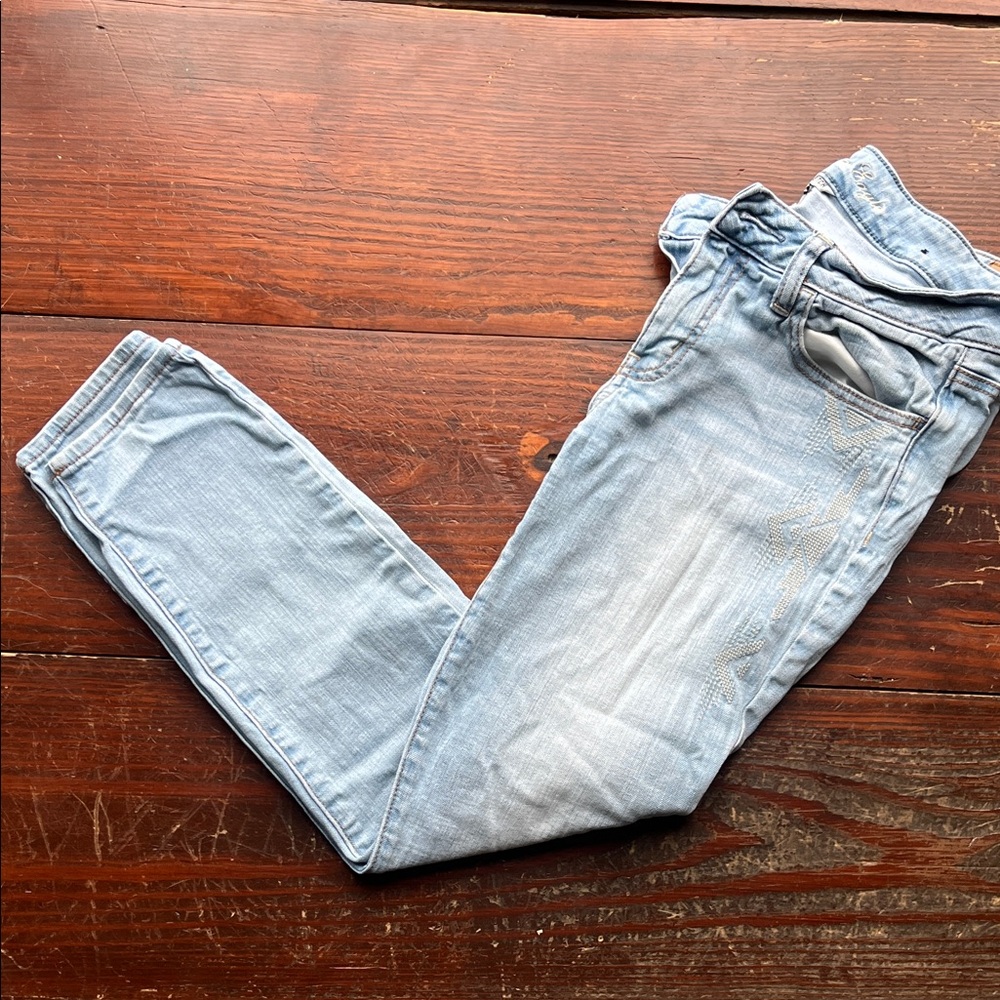 American Eagle Outfitters Light Blue Super Stretch Jeans